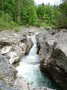 River Walchen near Sylvenstein lake