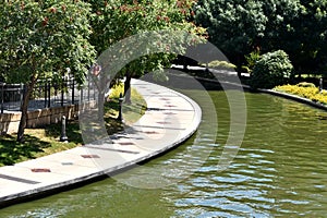 River walk and canal in Bricktown, Oklahoma City photo