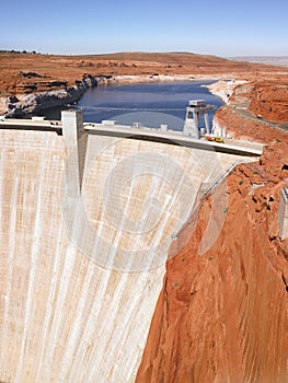 River Water Behind Dam