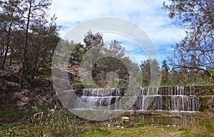 River and Water Cascade in the Mountains