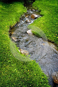 River Water on Rocks