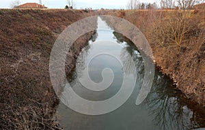 river with water whose waters are used to irrigate the fields in