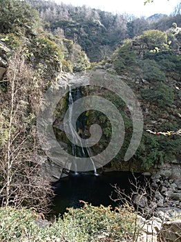 River and waterfall in La Cumbrecita, Cordoba, Argentina