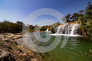 River Waterfall and pond in Wadi Darbat near Salalah photo