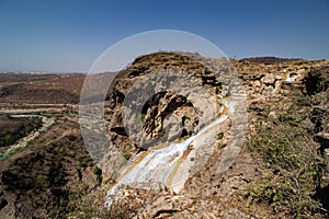 River Waterfall and pond in Wadi Darbat near Salalah photo