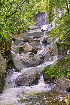 River Waterfall, Sinharaja National Park Rain Forest, Sri Lanka