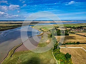 River Waveney, Burgh Castle aerial view