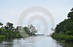 River Way Emerging into a Larger Outlet