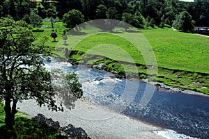 The River Wharfe, in Wharfedale, in the Yorkshire Dales, England. photo