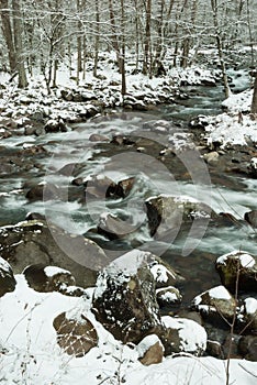 River, Winter Landscape in the Smokies