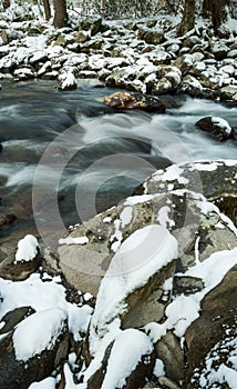 River, Winter Landscape in the Smokies