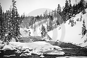 River in winter, Yellowstone