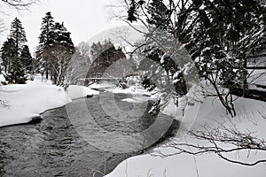 River in Wintry countryside