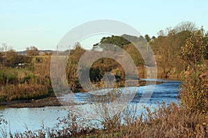 River Wyre near Scorton in Lancashire in autumn photo