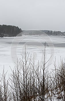 River Yagala in Estonia in winter.