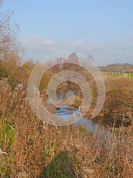 River Yeo Running Through Yeovil Country Park