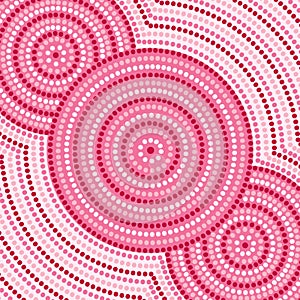 Riverbank abstract Aboriginal dot painting