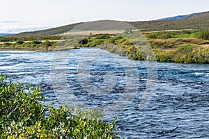 riverbed of Bruara river in Iceland photo