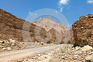 Riverbed road (Wadi) in the UAE