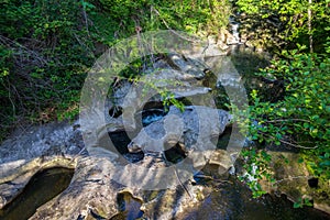 Riverbed for salmon laying eggs at Maritime Heritage Park, Bellingham, Washington