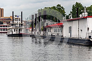 Riverboats at Harriet Island in St. Paul, Minnesota.