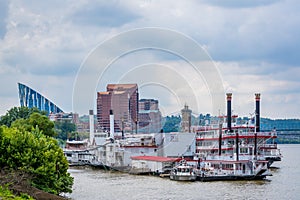 Riverboats in the Ohio River in Newport, Kentucky