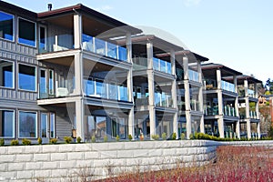 Riverfront condominiums. photo