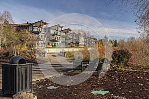 Riverfront condominiums in Vancouver Washington state