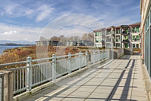 Riverfront condominiums in Vancouver Washington state