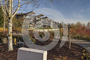 Riverfront condominiums in Vancouver Washington state