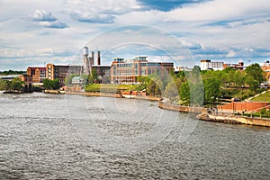 Riverfront and downtown in Columbus, GA photo