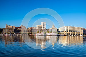 Riverfront of downtown Savannah in Georgia