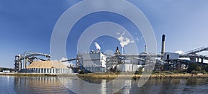 Riverfront paper mill panoramic photo