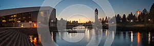 Riverfront Park In Spokane at Twilight