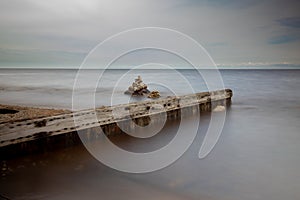 Rivermouth at Tahquamenon Bay of Lake Superior in Michigan