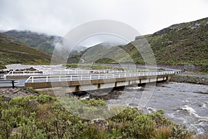 Rivers in flood in Lesotho.