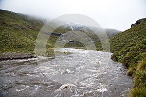 Rivers in flood in Lesotho.