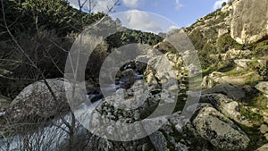 Rivers and streams of water. Pedriza Park, Madrid, Spain.