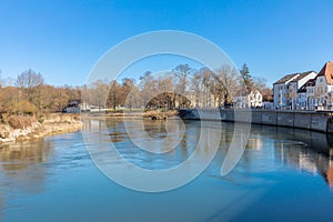 Riverscape at Danube river photo