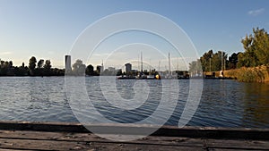 Riverside docks on the Old Danube