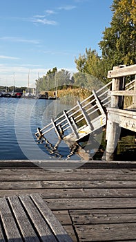 Riverside docks on the Old Danube