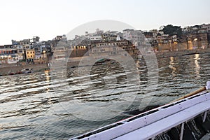 Riverside ganges India Banaras travel ghats