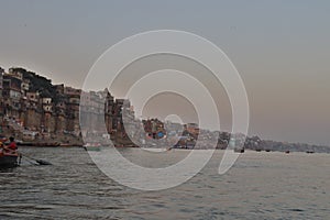 Riverside ganges India Banaras travel ghats