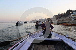 Riverside ganges India Banaras travel ghats