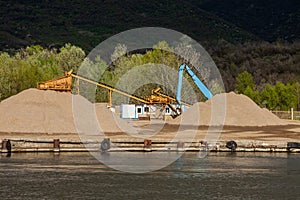 Riverside gravel plant photo