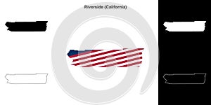 Riverside outline map