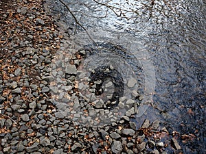 Riverside rocks and reflections