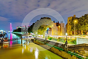 Riverside view of London