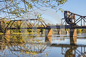 Riverwalk Old functioning train bridge Savannah River