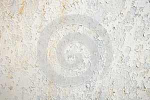 Riveted old weathered rusty white metal